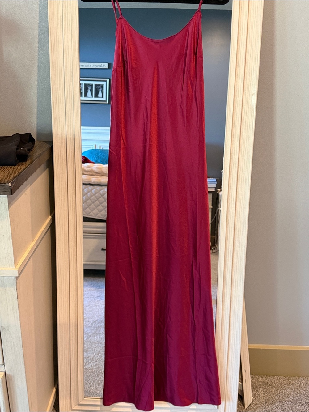 Victoria's Secret Magenta Satin Slip